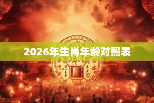 2026年生肖年龄对照表