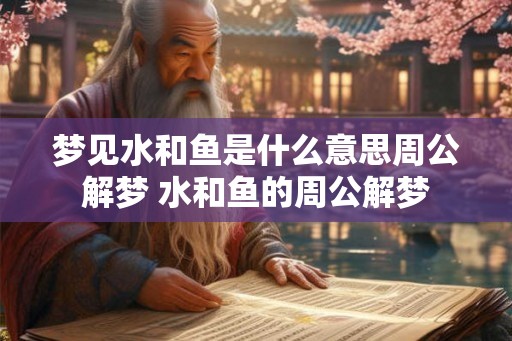 梦见水和鱼是什么意思周公解梦 水和鱼的周公解梦 梦见水和鱼是什么意思周公解梦 水和鱼的周公解梦