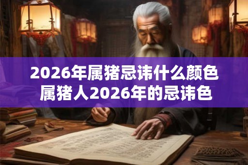 2026年属猪忌讳什么颜色 属猪人2026年的忌讳色