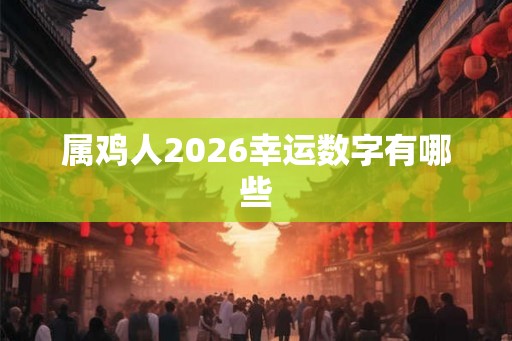 属鸡人2026幸运数字有哪些