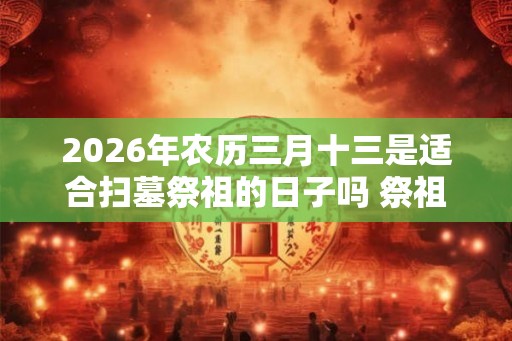 2026年农历三月十三是适合扫墓祭祖的日子吗 祭祖有什么意义呢