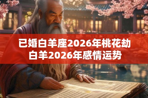 已婚白羊座2026年桃花劫 白羊2026年感情运势