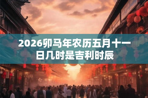 2026卯马年农历五月十一日几时是吉利时辰