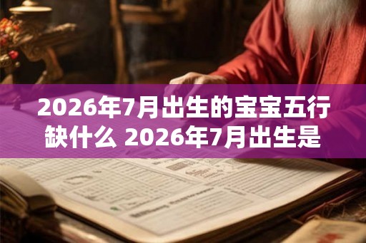 2026年7月出生的宝宝五行缺什么 2026年7月出生是什么命格 2026年7月出生的宝宝五行缺什么 2026年7月出生是什么命格