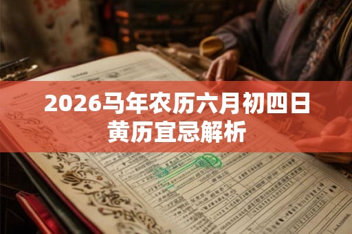 2026马年农历六月初四日黄历宜忌解析