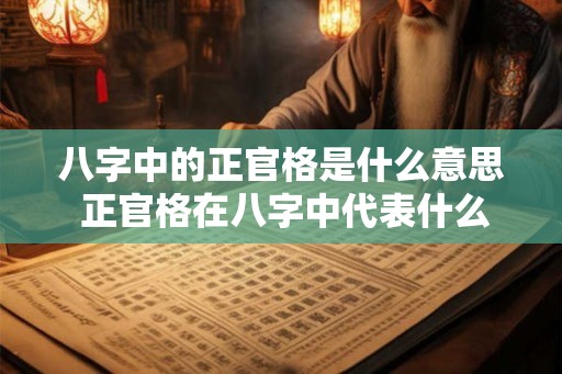 八字中的正官格是什么意思 正官格在八字中代表什么