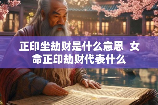正印坐劫财是什么意思  女命正印劫财代表什么