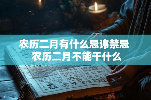 农历二月有什么忌讳禁忌  农历二月不能干什么