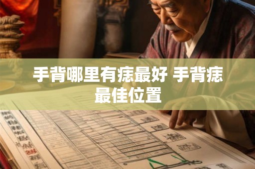 手背哪里有痣最好 手背痣最佳位置