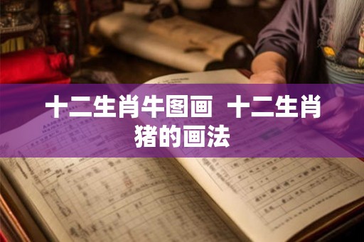 十二生肖牛图画  十二生肖猪的画法