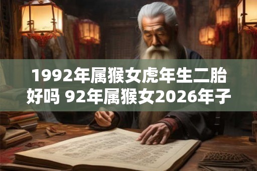 1992年属猴女虎年生二胎好吗 92年属猴女2026年子女运