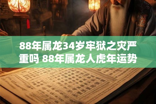 88年属龙34岁牢狱之灾严重吗 88年属龙人虎年运势