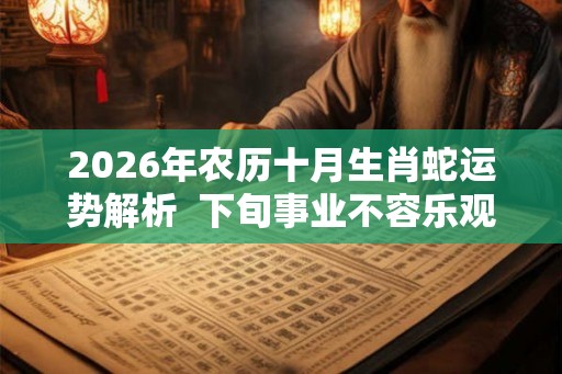 2026年农历十月生肖蛇运势解析  下旬事业不容乐观