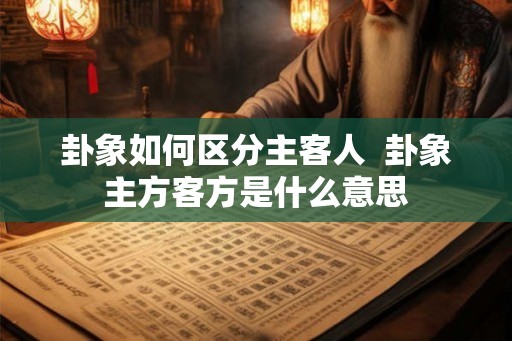 卦象如何区分主客人  卦象主方客方是什么意思