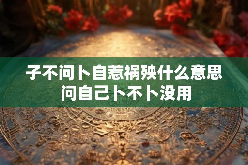 子不问卜自惹祸殃什么意思 问自己卜不卜没用