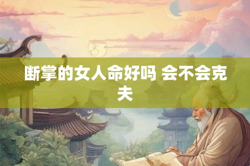 断掌的女人命好吗 会不会克夫
