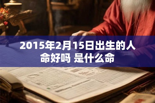 2015年2月15日出生的人命好吗 是什么命