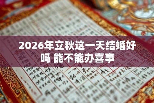 2026年立秋这一天结婚好吗 能不能办喜事