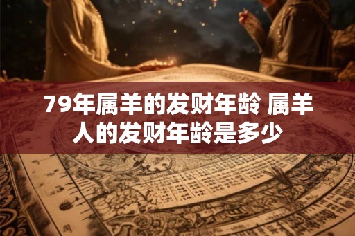 79年属羊的发财年龄 属羊人的发财年龄是多少 79年属羊的发财年龄 属羊人的发财年龄是多少