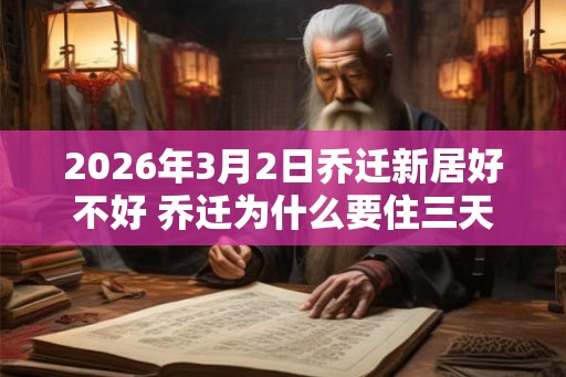 2026年3月2日乔迁新居好不好 乔迁为什么要住三天