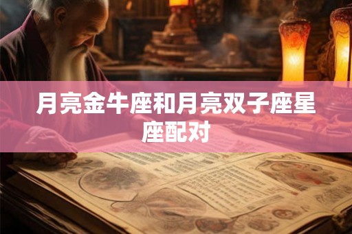 月亮金牛座和月亮双子座星座配对