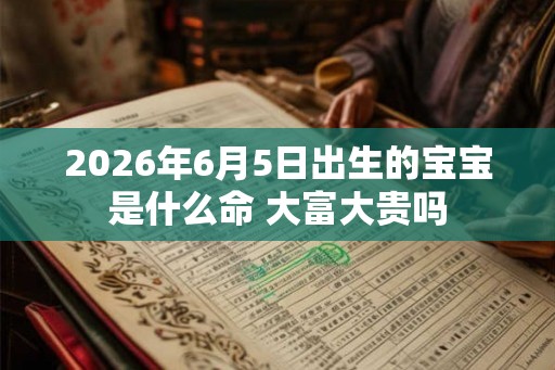 2026年6月5日出生的宝宝是什么命 大富大贵吗