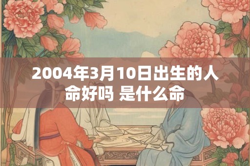 2004年3月10日出生的人命好吗 是什么命
