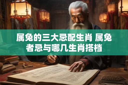 属兔的三大忌配生肖 属兔者忌与哪几生肖搭档