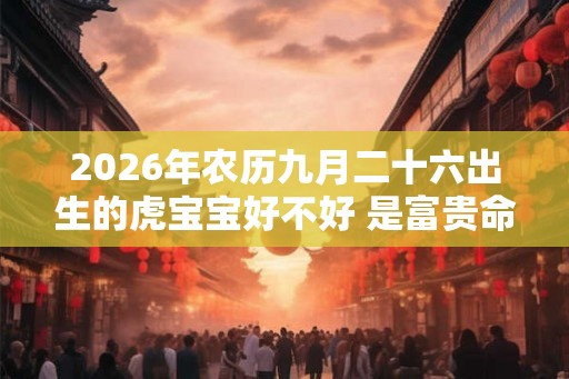 2026年农历九月二十六出生的虎宝宝好不好 是富贵命吗