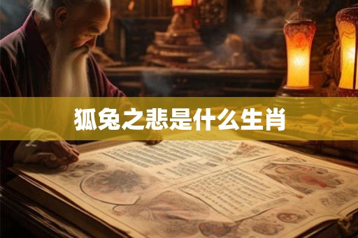 狐兔之悲是什么生肖