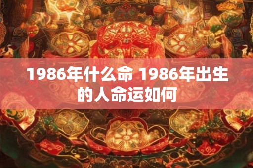 1986年什么命 1986年出生的人命运如何