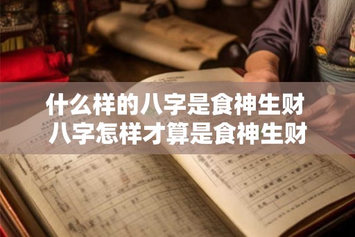 什么样的八字是食神生财 八字怎样才算是食神生财