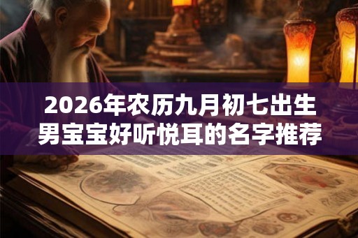 2026年农历九月初七出生男宝宝好听悦耳的名字推荐