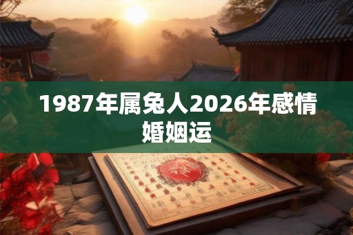 1987年属兔人2026年感情婚姻运