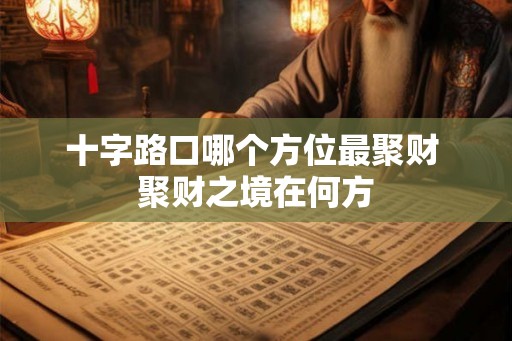 十字路口哪个方位最聚财 聚财之境在何方