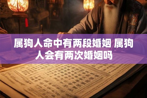 属狗人命中有两段婚姻 属狗人会有两次婚姻吗