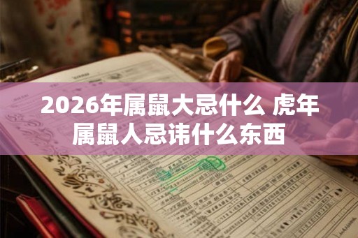 2026年属鼠大忌什么 虎年属鼠人忌讳什么东西
