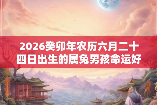 2026癸卯年农历六月二十四日出生的属兔男孩命运好不好 什么命运