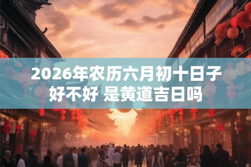 2026年农历六月初十日子好不好 是黄道吉日吗