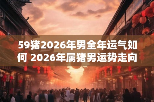 59猪2026年男全年运气如何 2026年属猪男运势走向 59猪2026年男全年运气如何 2026年属猪男运势走向