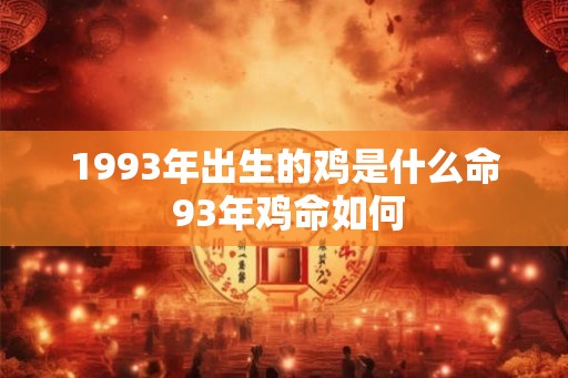 1993年出生的鸡是什么命 93年鸡命如何