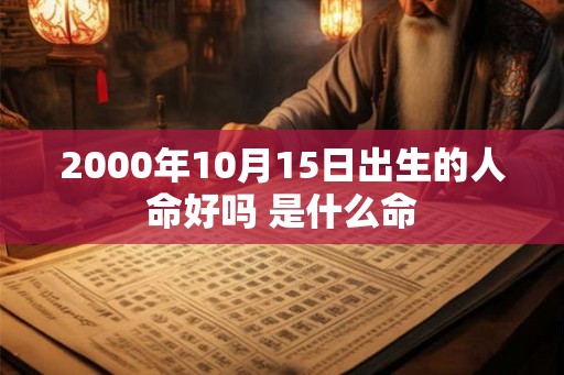 2000年10月15日出生的人命好吗 是什么命