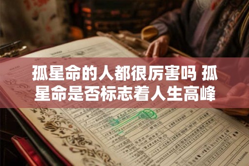孤星命的人都很厉害吗 孤星命是否标志着人生高峰 孤星命的人都很厉害吗 孤星命是否标志着人生高峰