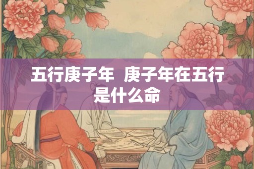 五行庚子年  庚子年在五行是什么命