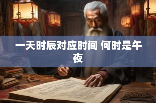 一天时辰对应时间 何时是午夜