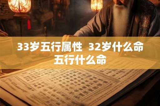 33岁五行属性  32岁什么命五行什么命