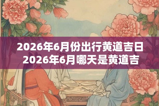 2026年6月份出行黄道吉日 2026年6月哪天是黄道吉日出行