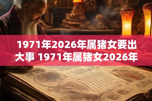 1971年2026年属猪女要出大事 1971年属猪女2026年将有大事发生