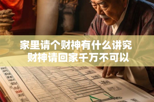 家里请个财神有什么讲究  财神请回家千万不可以