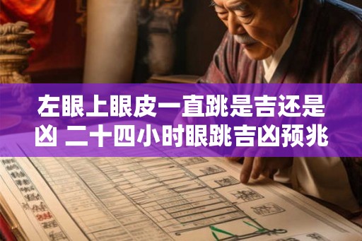 左眼上眼皮一直跳是吉还是凶 二十四小时眼跳吉凶预兆